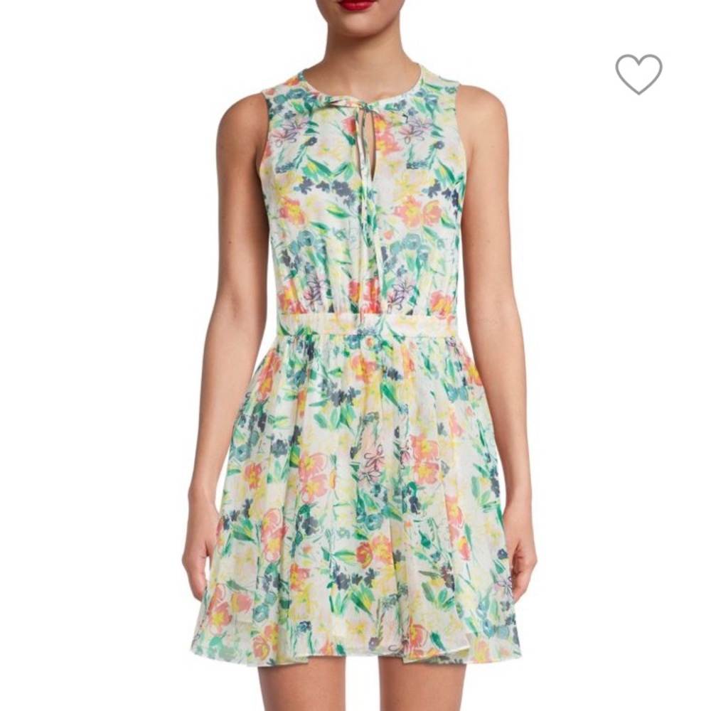 TED BAKER Haarris Floral Chiffon Mini Dress